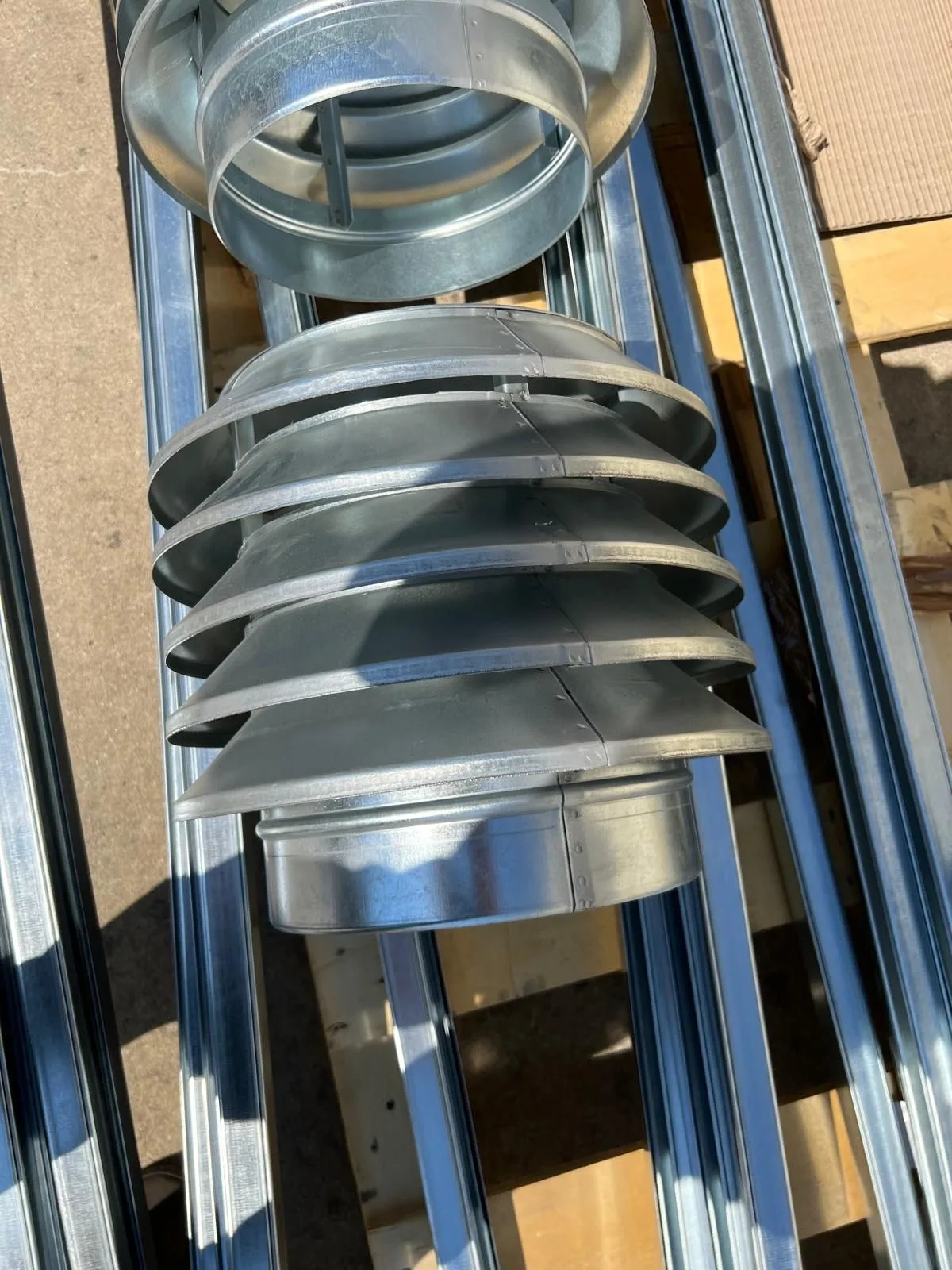Terminal de ventilação em chapa galvanizada